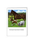Notecard: Why Pigs and Horses Shouldn't Cohabitate