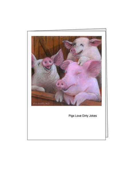 Notecard: Pigs Love Dirty Jokes