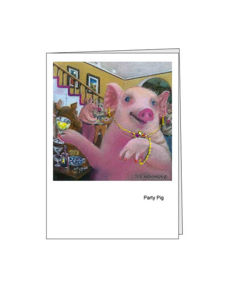 Greeting card: Party Pig