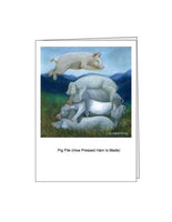 Notecard: Pig Pile (How Pressed Ham Is Made)