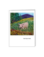 Notecard: Bird Pig on Point