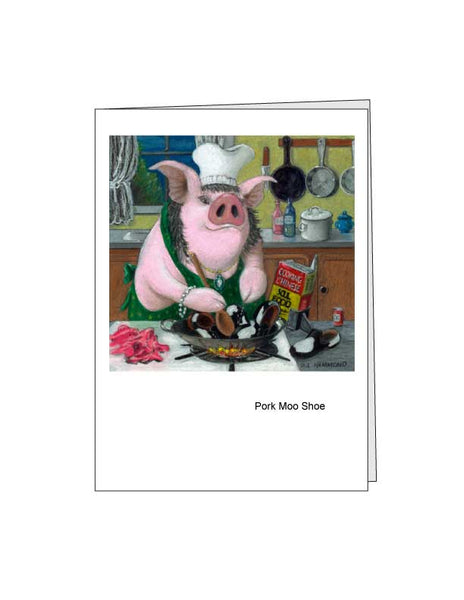 Notecard: Pork Moo Shoe
