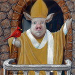 Framed print: Pork Pius the First with His Cardinal