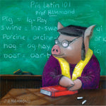 Matted Large Print: Professor of Pig Latin