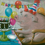 Matted Mini Print: Go Ahead, This Is Your Day to Pig Out