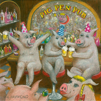 Matted Large Print: Hogs Night Out to Snort and Squeal