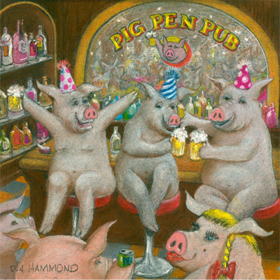 Matted Large Print: Hogs Night Out to Snort and Squeal