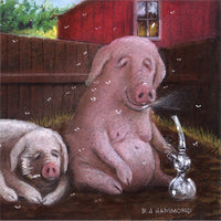 Matted Mini Print: Why They're Called Pot Belly Pigs