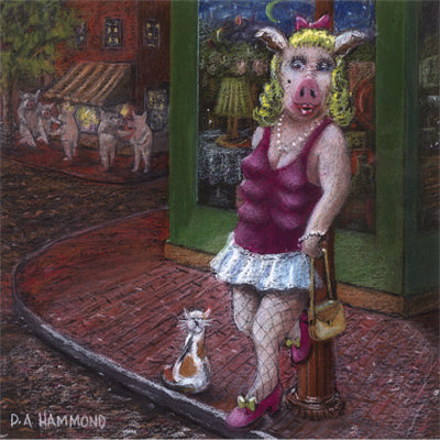 Matted Mini Print: There Once Was a Sow from Nantucket