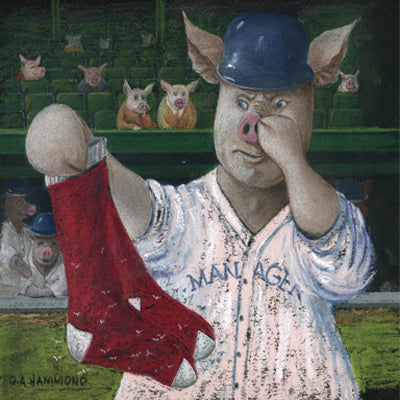 Matted Large Print: Red Socks Stink