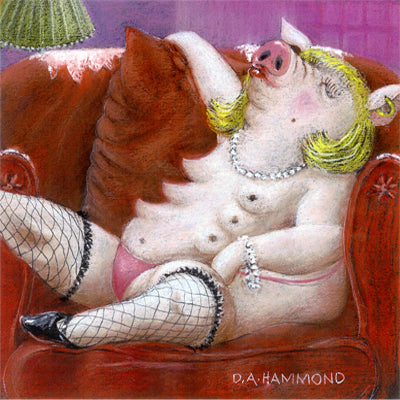 Matted Large Print: Miss Hogtober, Playmate of the Month