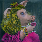 Matted Mini Print: High Sowciety Sow