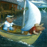 Matted Mini Print: Oinkers Away
