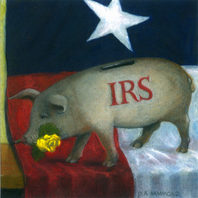 Matted Mini Print: The Yellow Rose of Taxes