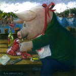 Framed print: Pig Out on a Wick'd Good Maine Lobstah
