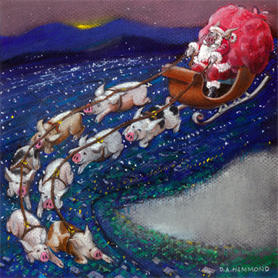 Matted Large Print: On Porky, On Hammy, On Moo Shoe, On Bacon and Hagen Das, On Piglet and Sqeay, On Grunter...
