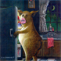 Framed print: Nocturnal Food Hog