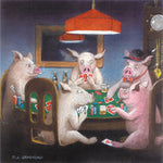 Matted Large Print: Pigs Play Porker