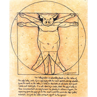 Matted Mini Print: Vitruvian Ham