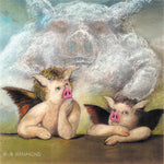 Matted Mini Print: The Two Piglets