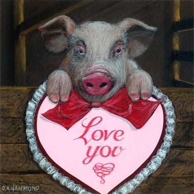 Matted Large Print: Be My Valenswine