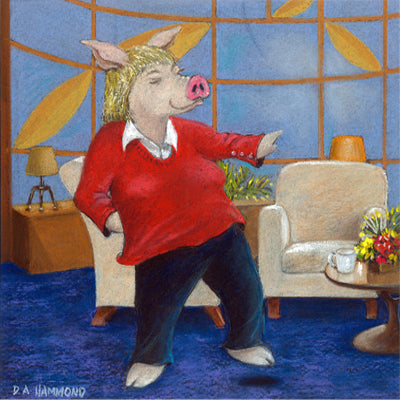 Framed print: Ellen the Generous Does Her Pig Jig
