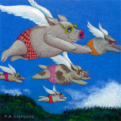 Matted Large Print: Pigs of a Feather Flock Together
