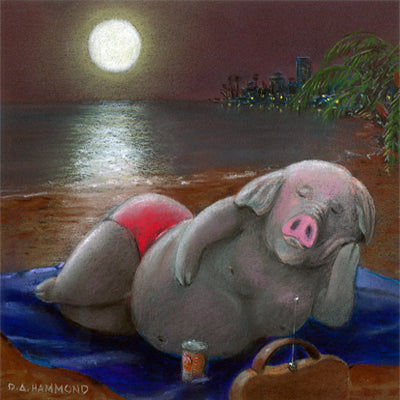 Matted Large Print: Moon Over My Hami